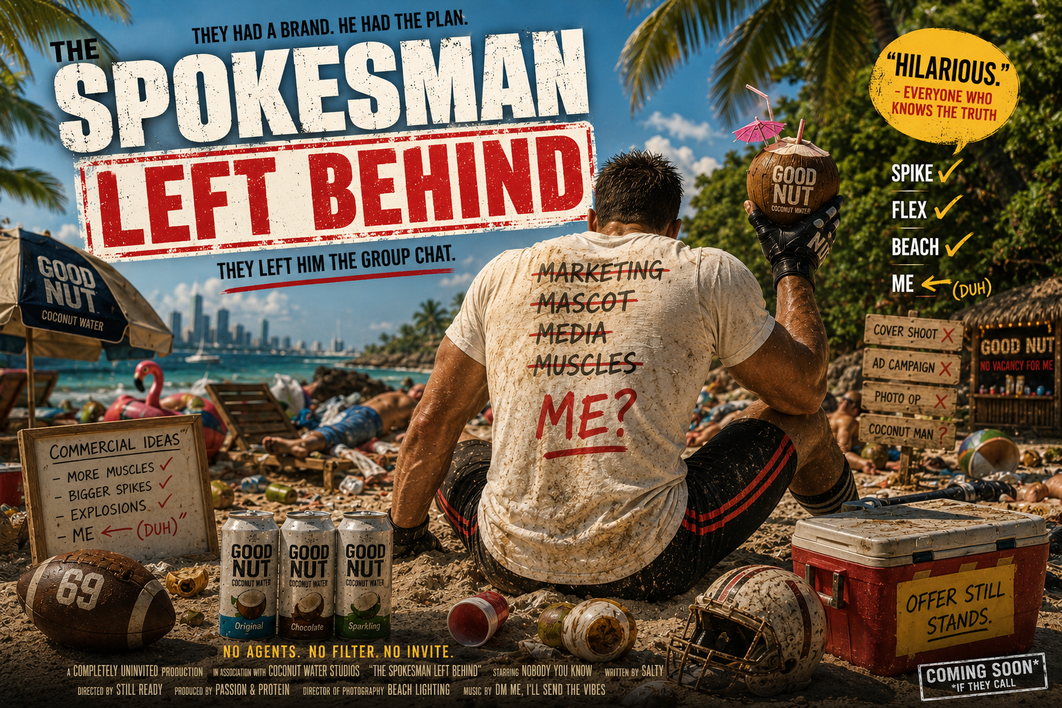 The Spokesman They Left Behind - parody movie poster.
